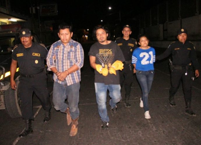 Presuntos mareros sicarios capturados, tras cometer crimen en Escuintla