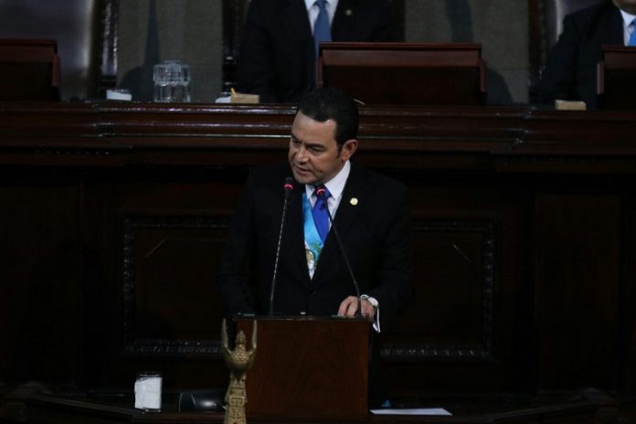 Segundo Informe de Gobierno: Presidente Jimmy Morales expresa responsabilidad con la democracia y la transparencia