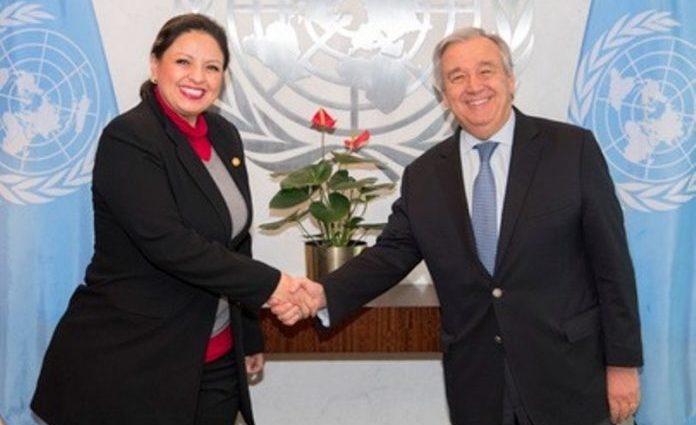 Canciller de Guatemala se reúne por primera vez con secretario general de la ONU