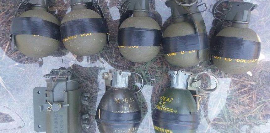 PNC Neutraliza 8 granadas abandonadas por desconocidos en Quetzaltenango