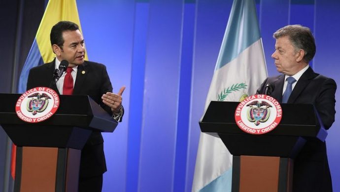 Presidentes de Guatemala y Colombia cierran reunión “fructífera” sobre comercio, inversión y cooperación