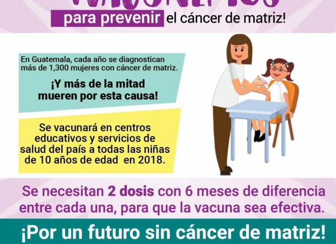 Información sobre la Campaña Nacional de Vacunación para prevenir el Cáncer de Matriz