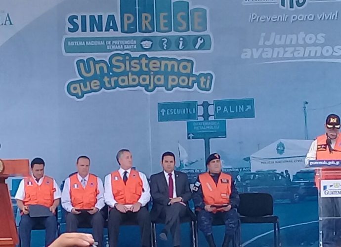 Presidente Jimmy Morales participa en el lanzamiento oficial de Sinaprese 2018