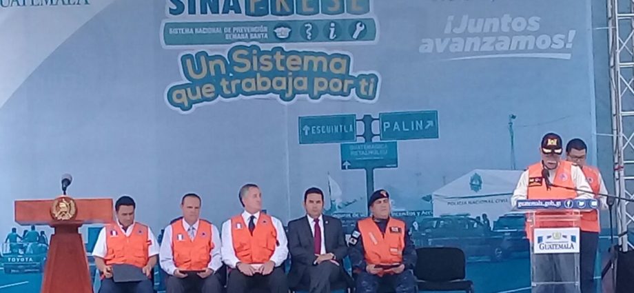 Presidente Jimmy Morales participa en el lanzamiento oficial de Sinaprese 2018