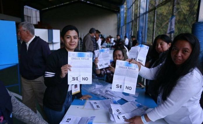 Cierra sin incidentes consulta popular sobre diferendo con Belice y se inicia escrutinio en Guatemala