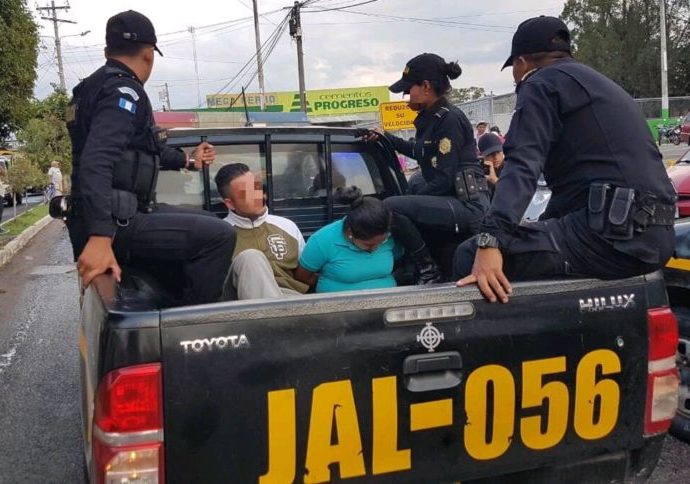 Tres presuntos pandilleros capturados en Jalapa
