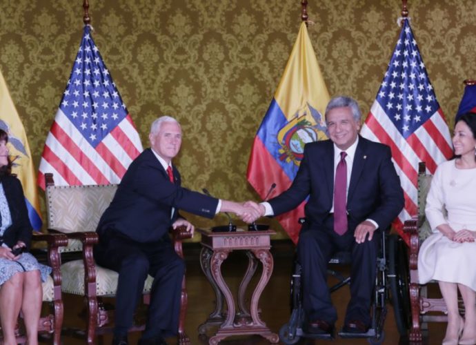 PREVIO A LA REUNIÓN EN GUATEMALA, VICEPRESIDENTE MIKE PENCE SE REÚNE CON PRESIDENTE DE ECUADOR LENÍN MORENO