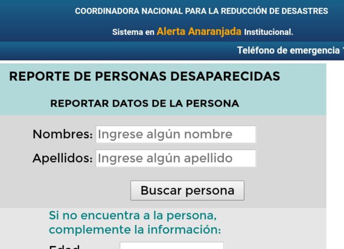 Habilitan plataforma para reportar personas desaparecidas en el Volcán de Fuego