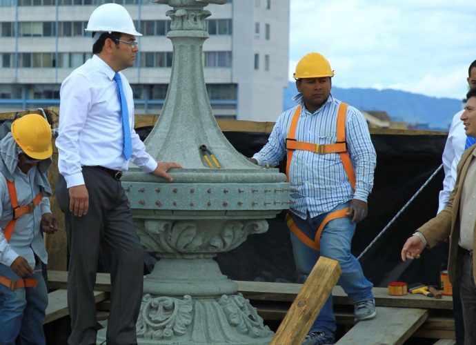 #InformeNacional | Presidente Morales verifica avance en restauración de Palacio Nacional