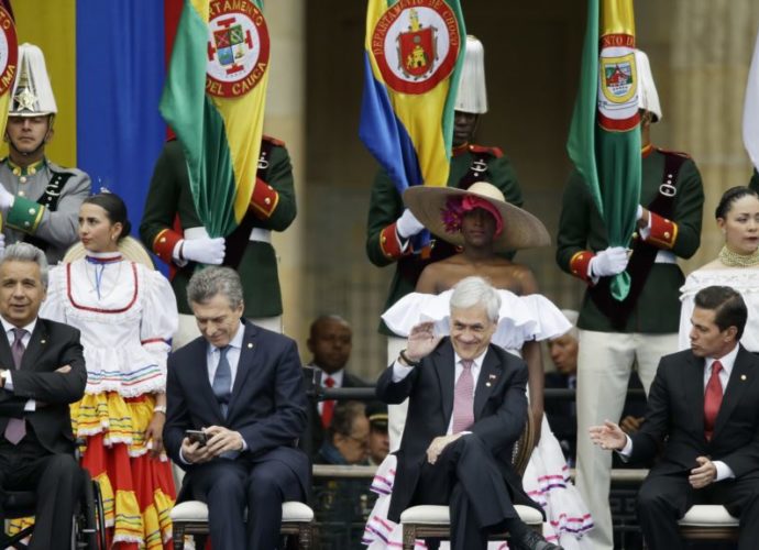 Presidentes latinoamericanos en toma de posesión de Iván Duque
