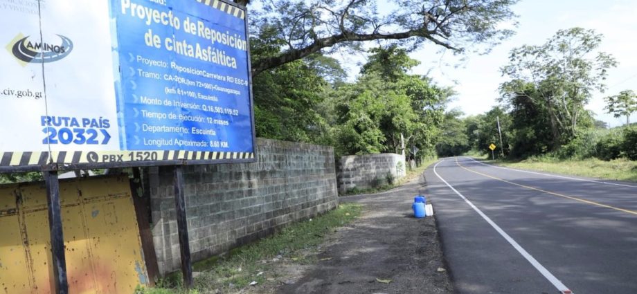 Gobierno de Guatemala entrega la reposición de carretera de Guanagazapa, Escuintla