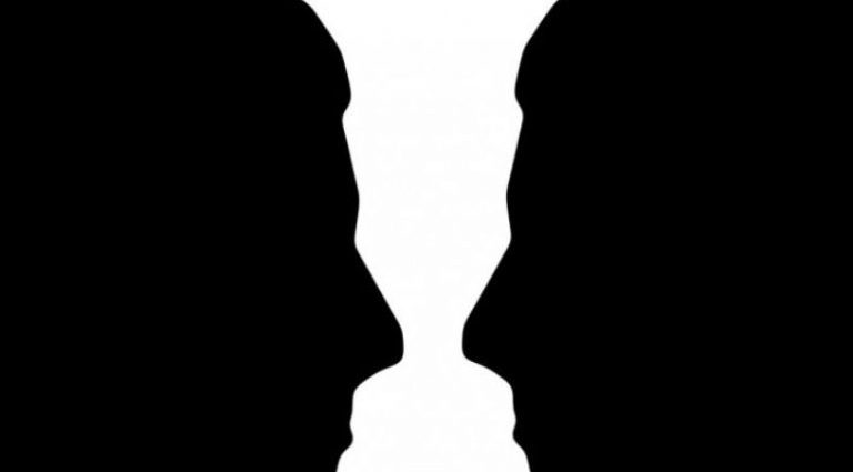 Ilusión óptica: ¿Un jarrón o dos caras?