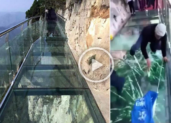Efecto de cristal estrellado juega broma pesada en puente de 1.200m en China