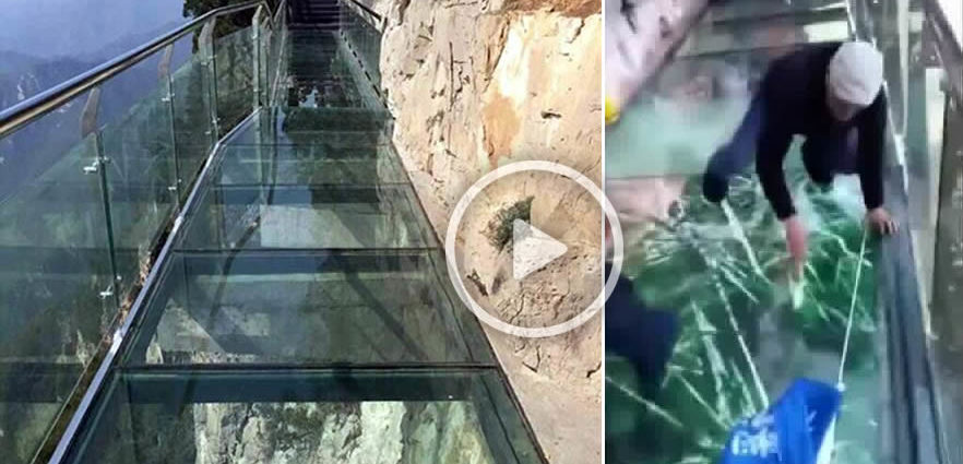 Efecto de cristal estrellado juega broma pesada en puente de 1.200m en China