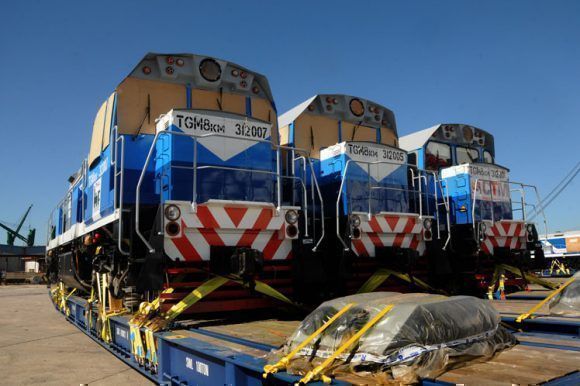 Cuba recibe nuevo lote de 8 locomotoras de Rusia para modernizar ferrocarril