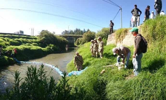 Ministerio de Ambiente instala biobarda en San Cristóbal Totonicapán,