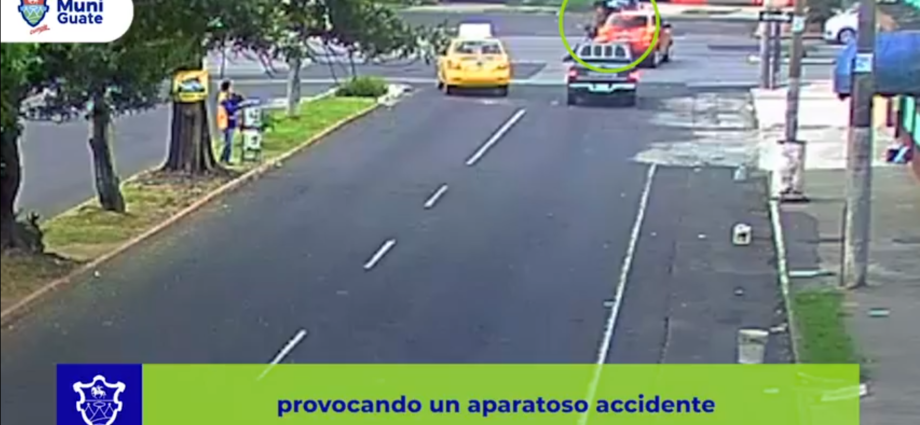 Accidente motocicleta grabado en video