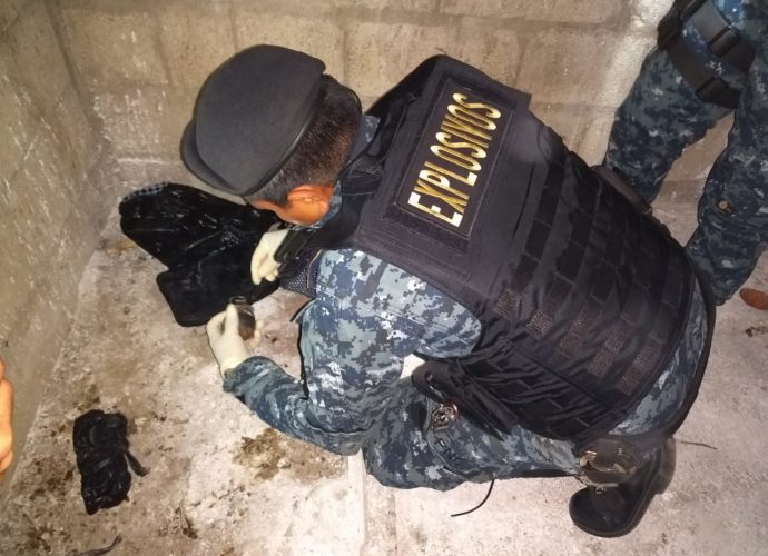 Localizan granada de fragmentación en el Búcaro, zona 12 de Villa Nueva