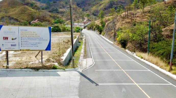 Supervisan el tramo carretero CA-10 en Frontera La Ermita, Chiquimula