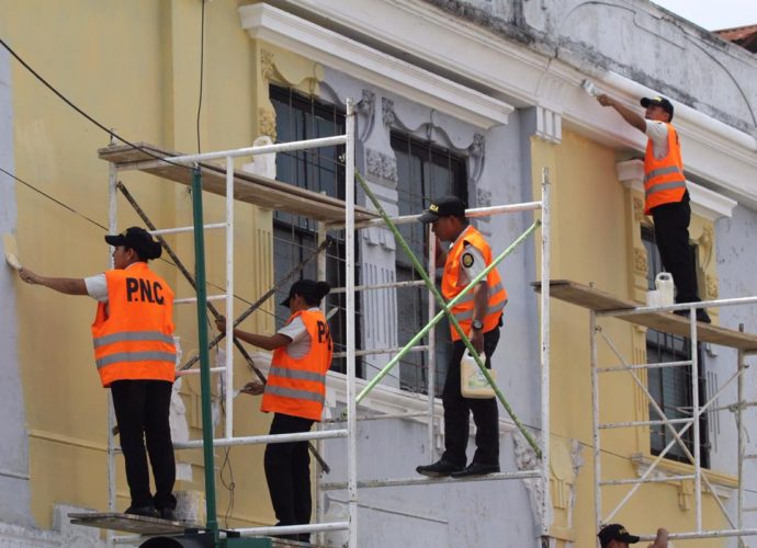 Elementos de prevención del delito de la PNC realizan recuperación de espacios públicos