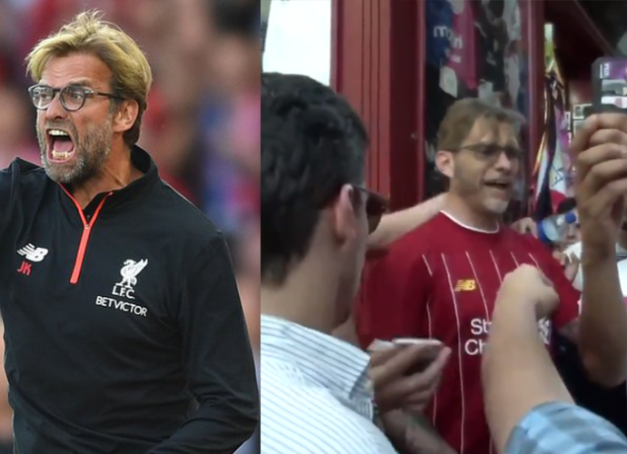 Champions League: Todos quieren una foto con el doble del técnico del Liverpool, Jürgen Klopp