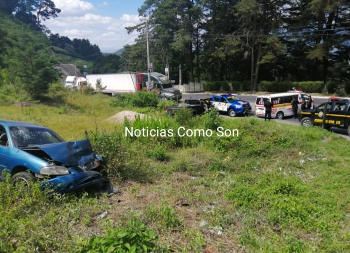 Accidente de tránsito en ruta a San José Pinula