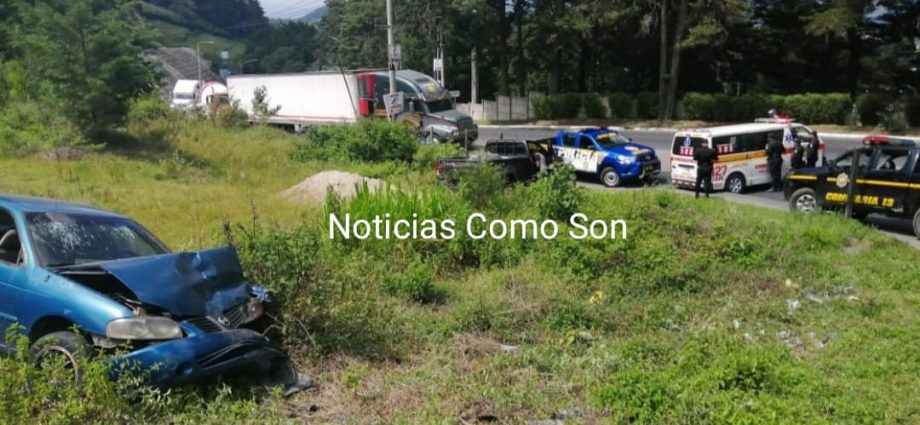 Accidente de tránsito en ruta a San José Pinula
