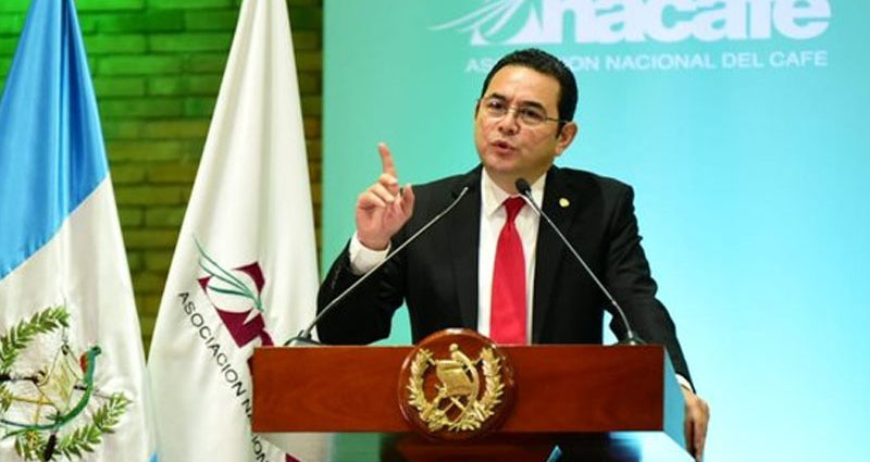 Presidente Jimmy Morales anuncia acciones para caficultores