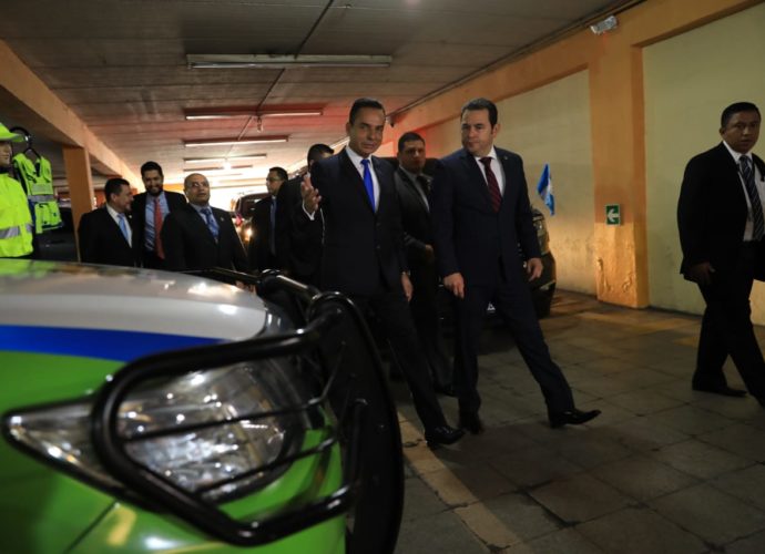 Departamento de Transito de la PNC contó con la supervisión del Presidente Morales