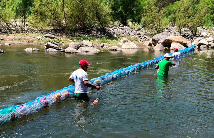 Nueva biobarda detendrá  desechos que desembocan en la bahía de Omoa, Honduras