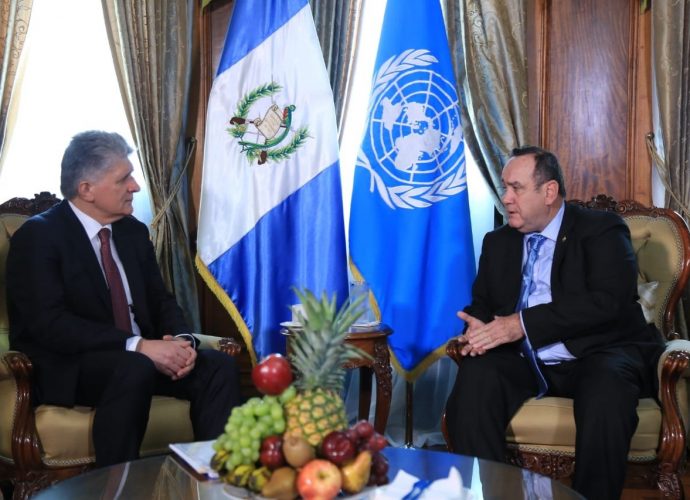 Presidente Giammattei se reúne con el Subsecretario General de la ONU