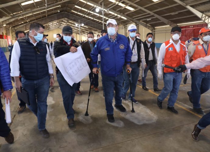 Contingente de seguridad resguarda Hospital temporal del Parque de la Industria