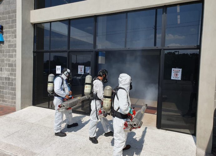 MAGA desinfecta áreas de almacenamiento del Domo