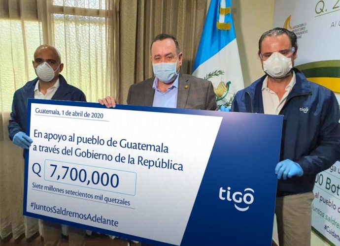 TIGO Guatemala realizó donativo de 7.7 millones de quetzales ante emergencia de COVID-19
