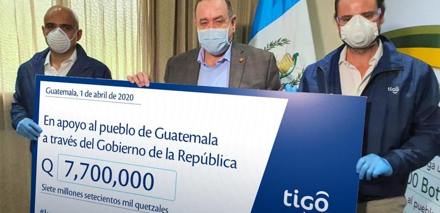 TIGO Guatemala realizó donativo de 7.7 millones de quetzales ante emergencia de COVID-19