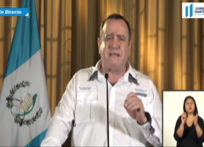 Presidente Giammattei confirma 153 casos de COVID-19, así como 10 programas que beneficiarán a los guatemaltecos