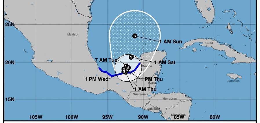 Depresión tropical tres, en el Golfo de México, podría fortalecerse a Tormenta Tropical