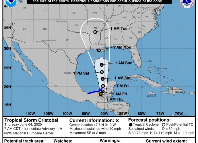 CONRED monitorea avance de la Tormenta Tropical “Cristóbal”