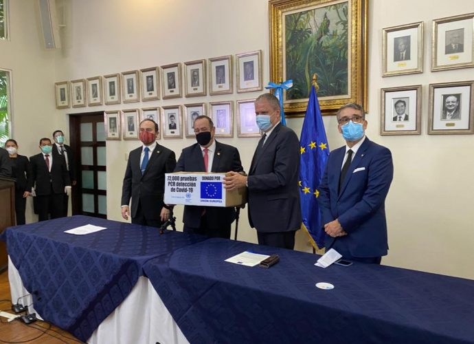 Unión Europea dona 72 mil pruebas para la detección de COVID-19
