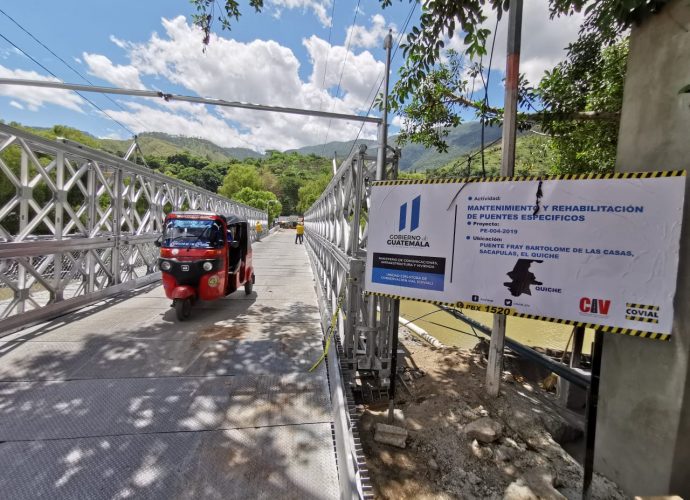 Inauguran trabajos de rehabilitación vehicular y mantenimiento del puente Fray Bartolomé de las Casas