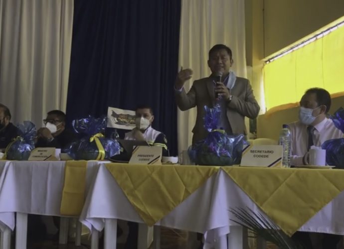 Ministro de Comunicaciones, Josué Lemus, participa en reunión del Consejo Departamental de Desarrollo de Quiché