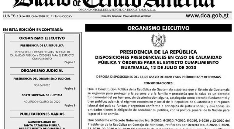 Disposiciones presidenciales son publicadas en el diario oficial