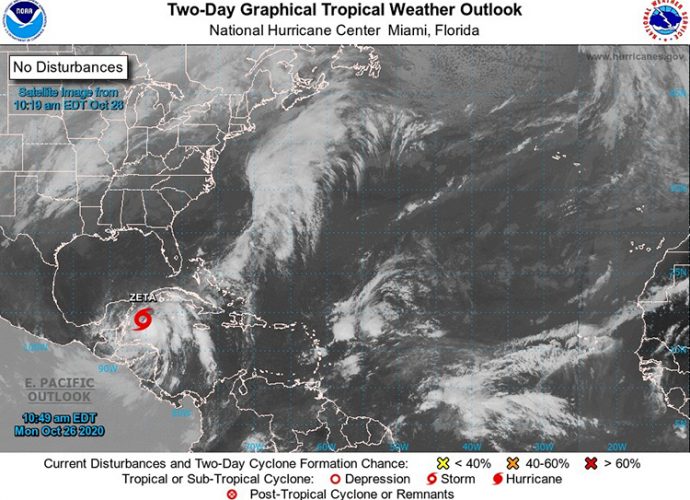 Tormenta Tropical Zeta podría ocasionar lluvias en la Boca Costa, occidente, oriente y centro del país