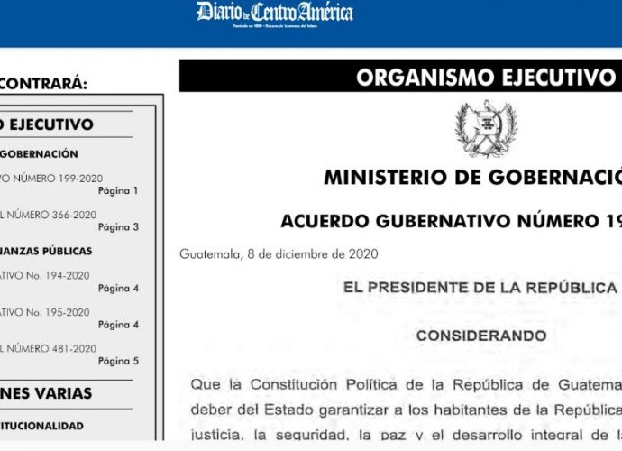 Publican acuerdo que da vida al Gabinete de Reconstrucción por Eta e Iota