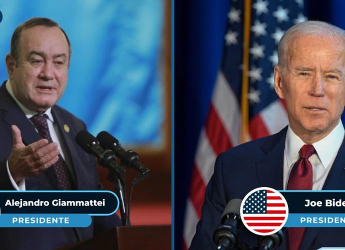 Presidente Alejandro Giammattei sostuvo una conversación con su homólogo estadounidense, Joe Biden