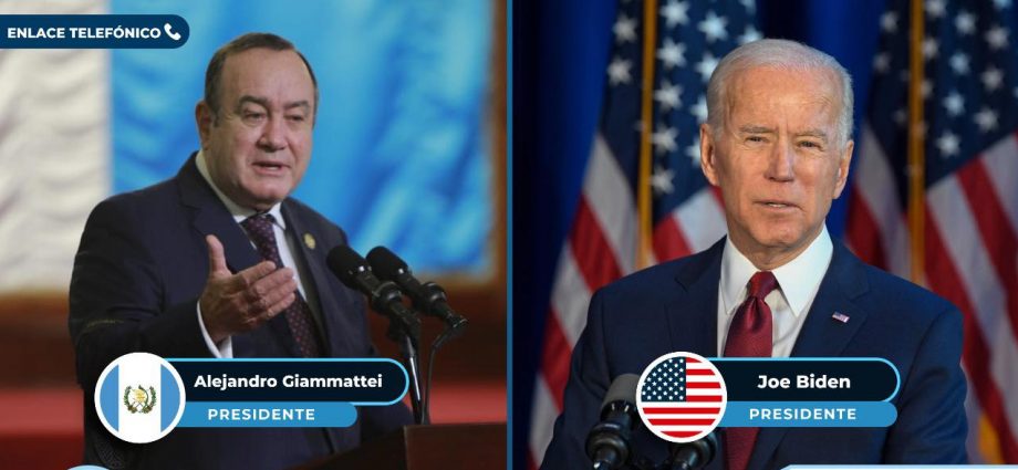 Presidente Alejandro Giammattei sostuvo una conversación con su homólogo estadounidense, Joe Biden