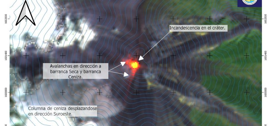 Continúan explosiones débiles, moderadas y algunas fuertes en el volcán de Fuego