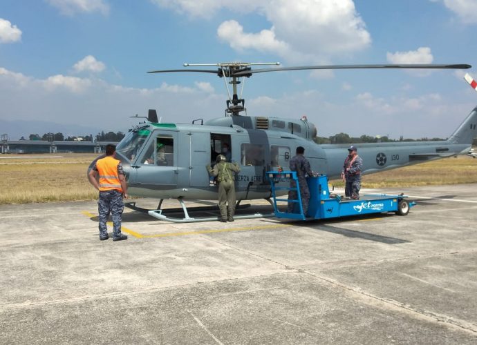 Helicóptero UH1H se incorpora a operaciones de la Fuerza Aérea Guatemalteca