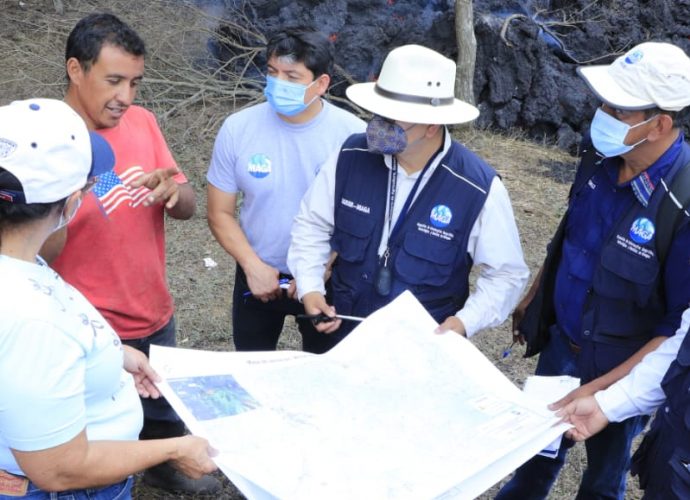 MAGA coordina acciones de vigilancia al volcán de Pacaya junto a la CONRED