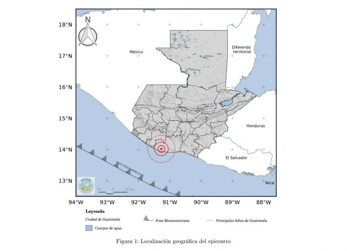 Sismo de magnitud 4.6 fue sensible en el departamento de Escuintla
